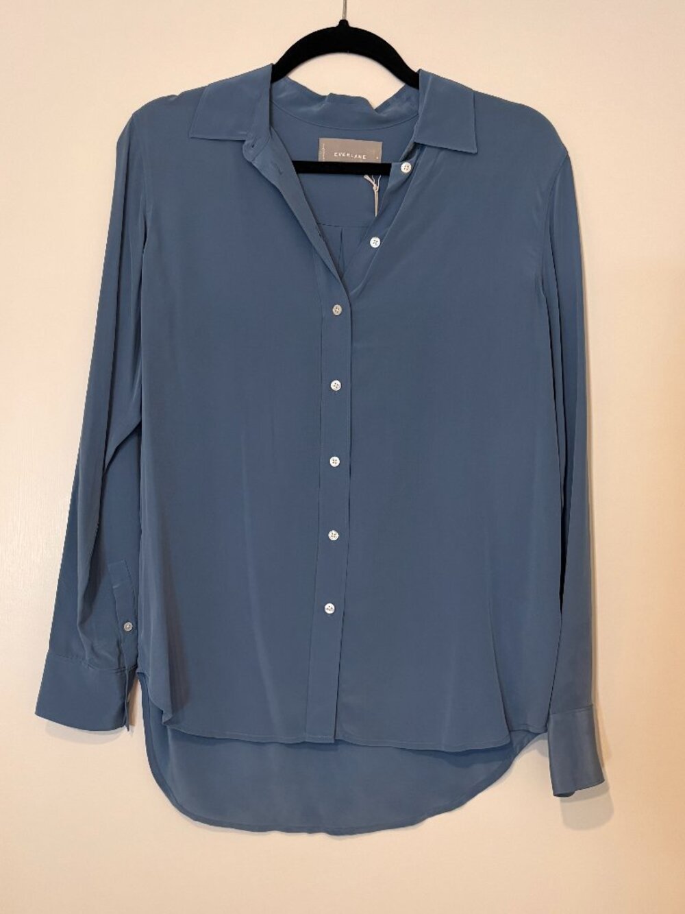 NWT Everlane Silk Button Down, Cornflower Blue